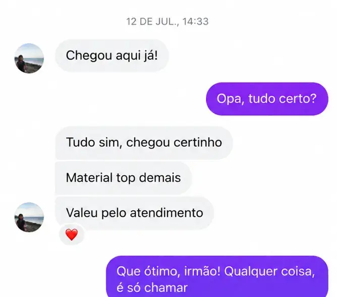 Mensagem real de cliente 4